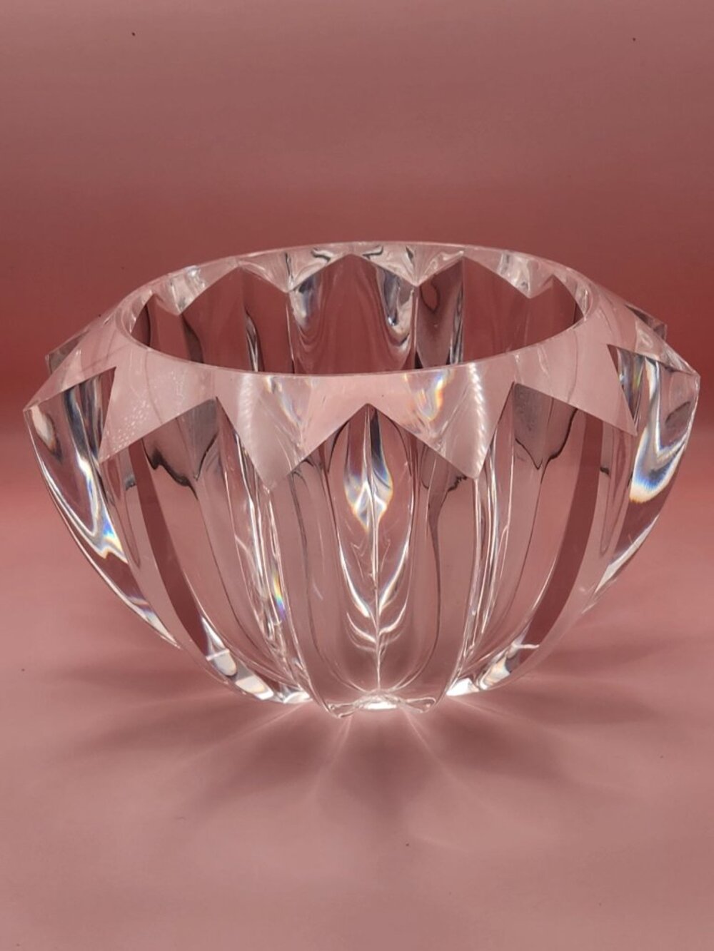 Clear Acrylic Faceted Bowl - Grainware Carlisle - Designed by Judith Kruger - Fr